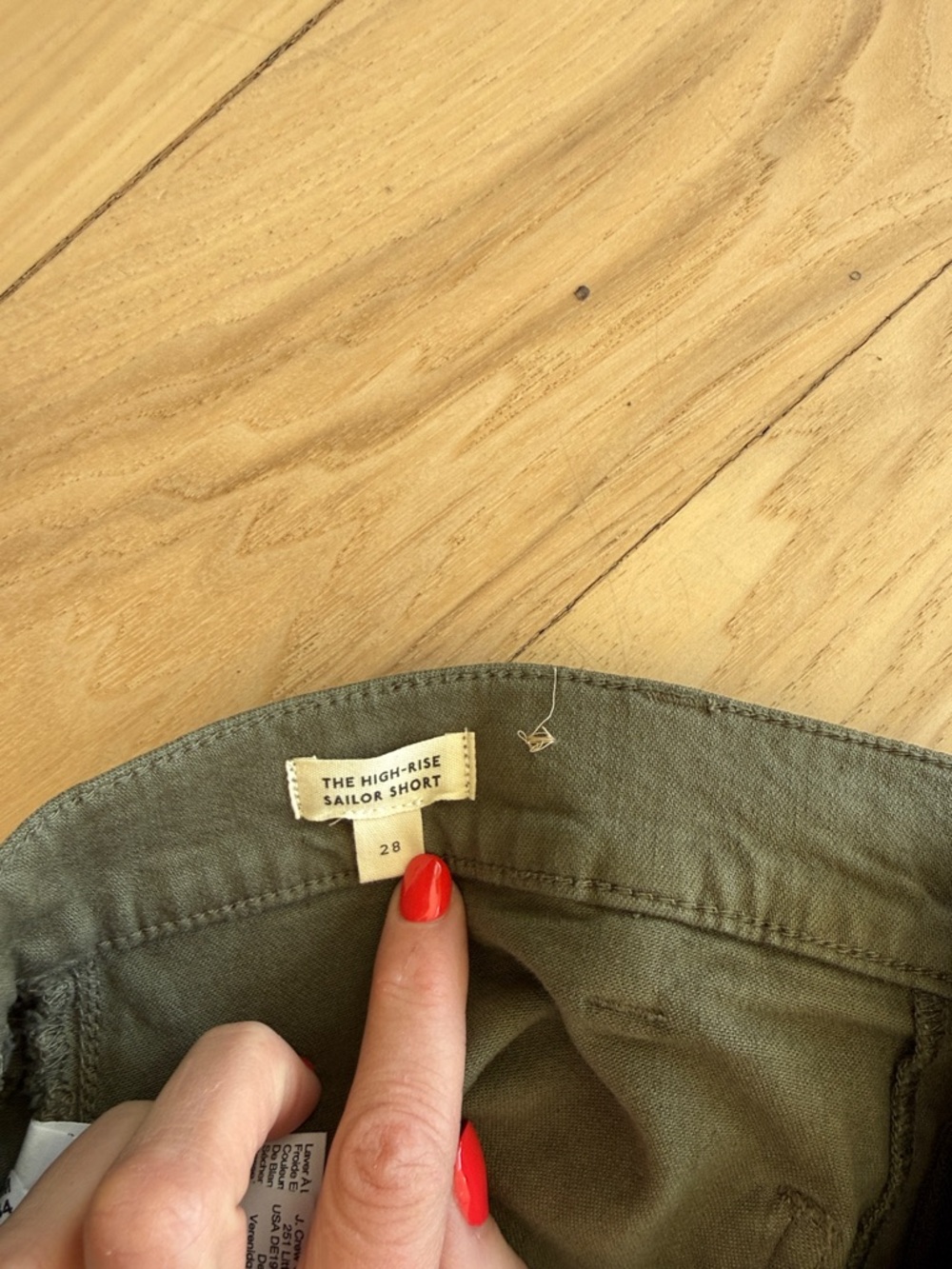 Madewell Olive High-Waist Utility Shorts - Picture 3 of 3